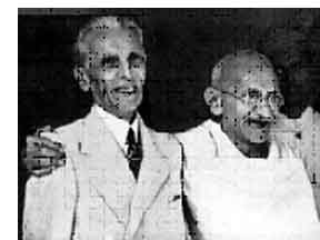 Mahatma Gandi with Foreign Guest during the Independence Movement
